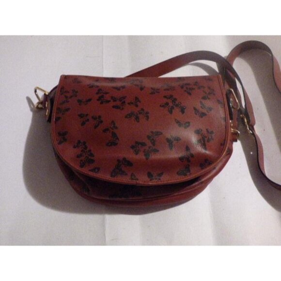 Bottega Veneta Vintage Crossbody Embossed Black Butterfly Print - Picture 4 of 12